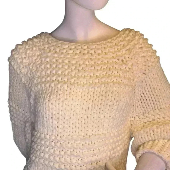 Wishlist Chunky crewneck hand made sweater size s/m. - Picture 2 of 15